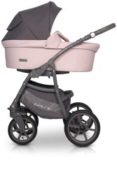 Wózek wielofunkcyjny 2w1 Riko Basic Pastel Powder Pink