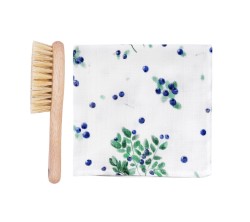 Szczotka na ciemieniuchę Lullalove z myjką Jagody