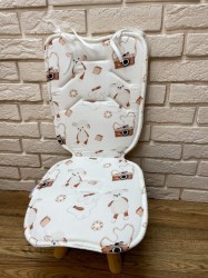 Wkładka do wózka bambusowa z siatką 3D Owieczki