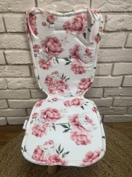 Wkładka do wózka bambusowa z siatką 3D piwonie