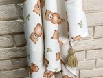 Otulacz Bambusowy Lananna 75x100cm Misie i zajączki