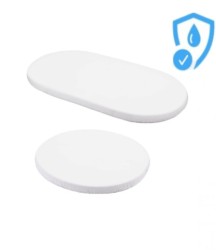 Zestaw bawełnianych nieprzemakalnych prześcieradeł do łóżeczek Waldin 7w1  owal