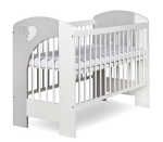 Łóżeczko Nel Serce biały-popiel