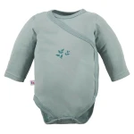 Eevi  body PETITE kopertowe zielone z motywem w listki