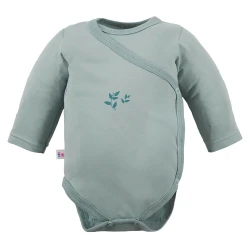 Eevi  body PETITE kopertowe zielone z motywem w listki