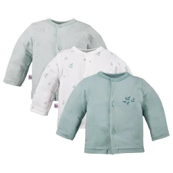 Eevi 3-pak kaftan zielony z motywem listków PETITE