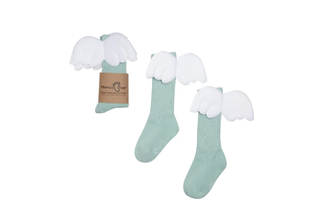 Podkolanówki_Mama's_Feet Aniołki_Mięta