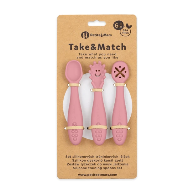 PETITE&MARS Zestaw silikonowych łyżeczek do nauki jedzenia 3 szt. Take&Match 6m+.png