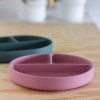 PETITE&MARS Silikonowy talerzyk z przegródkami okrągły Take&Match 6m+ Dusty Rose3.png