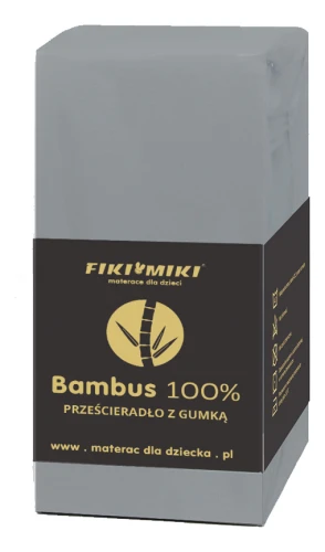 Fiki Miki Prześcieradło Bambus 90x40szar.jpg