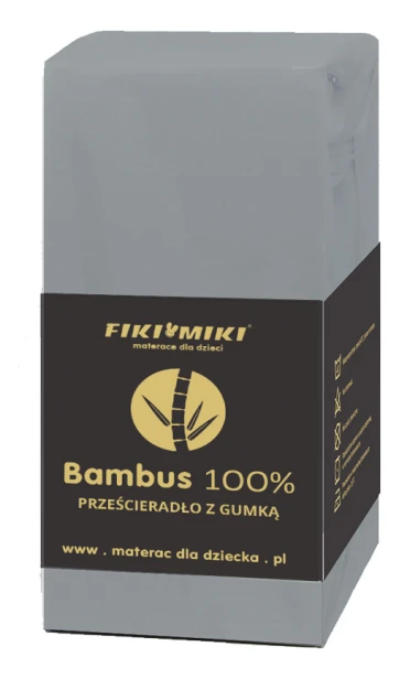 Fiki Miki Prześcieradło Bambus 90x40szar.jpg
