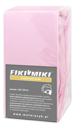 Fiki Miki Prześcieradło Jersey 90_40 róż.webp