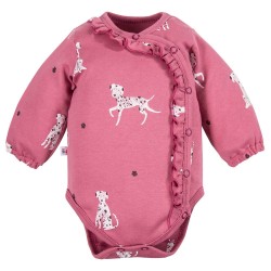 Body dziecięce kopertowe w jagodowe