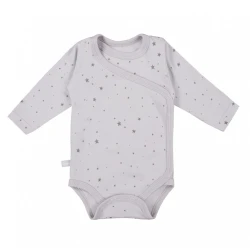 Body kopertowe szare w gwiazdki długi rękaw