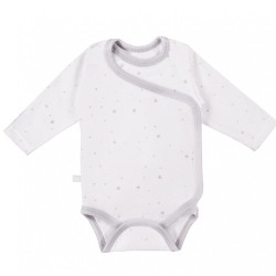 Body kopertowe kremowe w gwiazdki długi rękaw