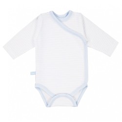 Body kopertowe w kremowe paski długi rękaw