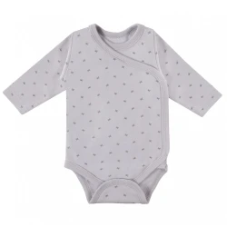 Body kopertowe szare w kokardki długi rękaw