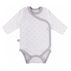 Body kopertowe kremowe w kokardki  długi rękaw