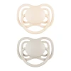 Canpol babies Smoczek silikonowy 0-6m symetryczny DENTAL AIR 2 szt. kremowy.webp