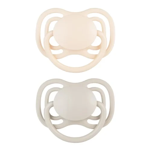 Canpol babies Smoczek silikonowy 0-6m symetryczny DENTAL AIR 2 szt. kremowy.webp