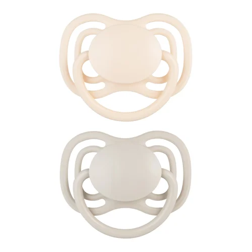 Canpol babies Smoczek silikonowy 0-6m symetryczny DENTAL AIR 2 szt. kremowy.webp