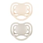 Canpol babies Smoczek silikonowy 0-6m symetryczny DENTAL AIR 2 szt. kremowy.webp