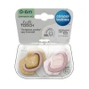 Canpol babies Smoczek silikonowy Light touch 0-6m symetryczny GOLD 2 szt. różowy2.webp