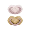 Canpol babies Smoczek silikonowy Light touch 0-6m symetryczny GOLD 2 szt. różowy.webp