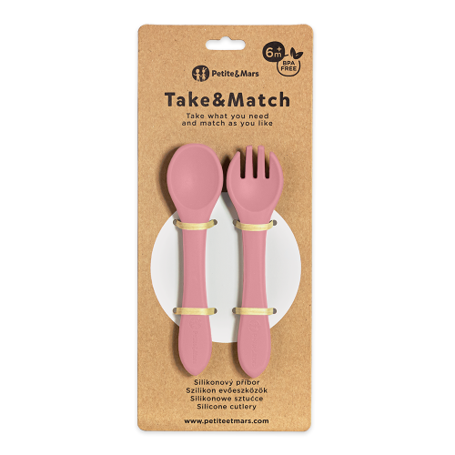 PETITE&MARS Silikonowe sztućce TAKE&MATCH Dusty Rose (1).png