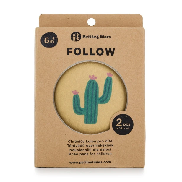PETITE&MARS Elastyczne nakolanniki do raczkowania Follow Intense Ochre (2).jpg