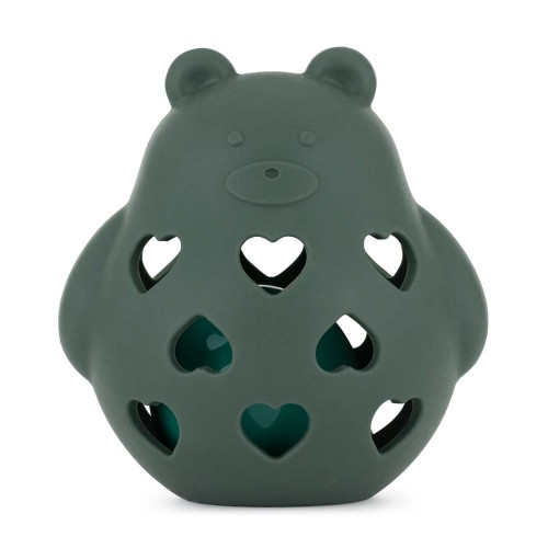 PETITE&MARS Silikonowa zabawka z grzechotką Bear Basil Misty Green (2).jpg