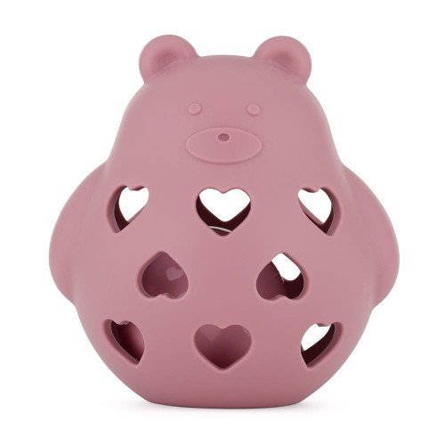 PETITE&MARS Silikonowa zabawka z grzechotką Bear Basil Dusty Rose (2).jpg