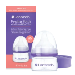Lansinoh Butelka do karmienia NaturalWave 60 ml ze smoczkiem XS