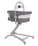 Łóżeczko Chicco Baby Hug Air 4w1 Dark Grey + zestaw prześcieradeł