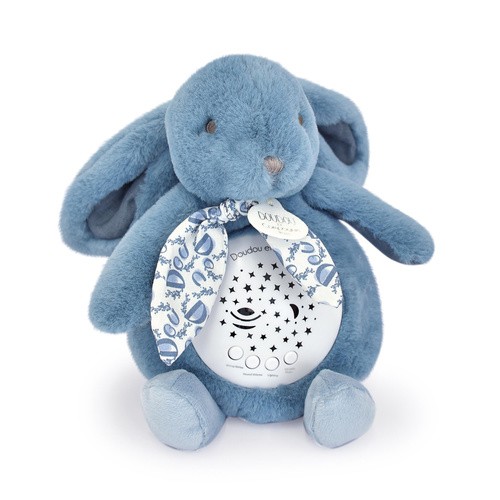 SCANDINAVIAN Doudou Lapin Doudou Projection lampka projektor 19 cm Niebieski