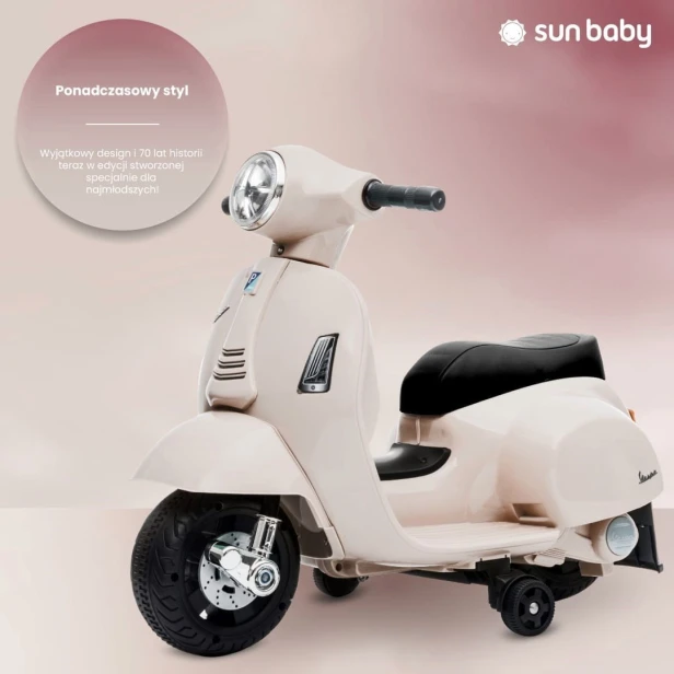 Jeździk akumulatorowy Scooter Vespa Biały