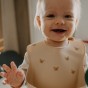 PETITE&MARS Śliniak silikonowy Take&Match ze wzorem 6m+ Beżowy 2