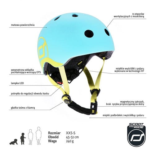 Kask dla dzieci Scoot&Ride XXS-S Blueberry